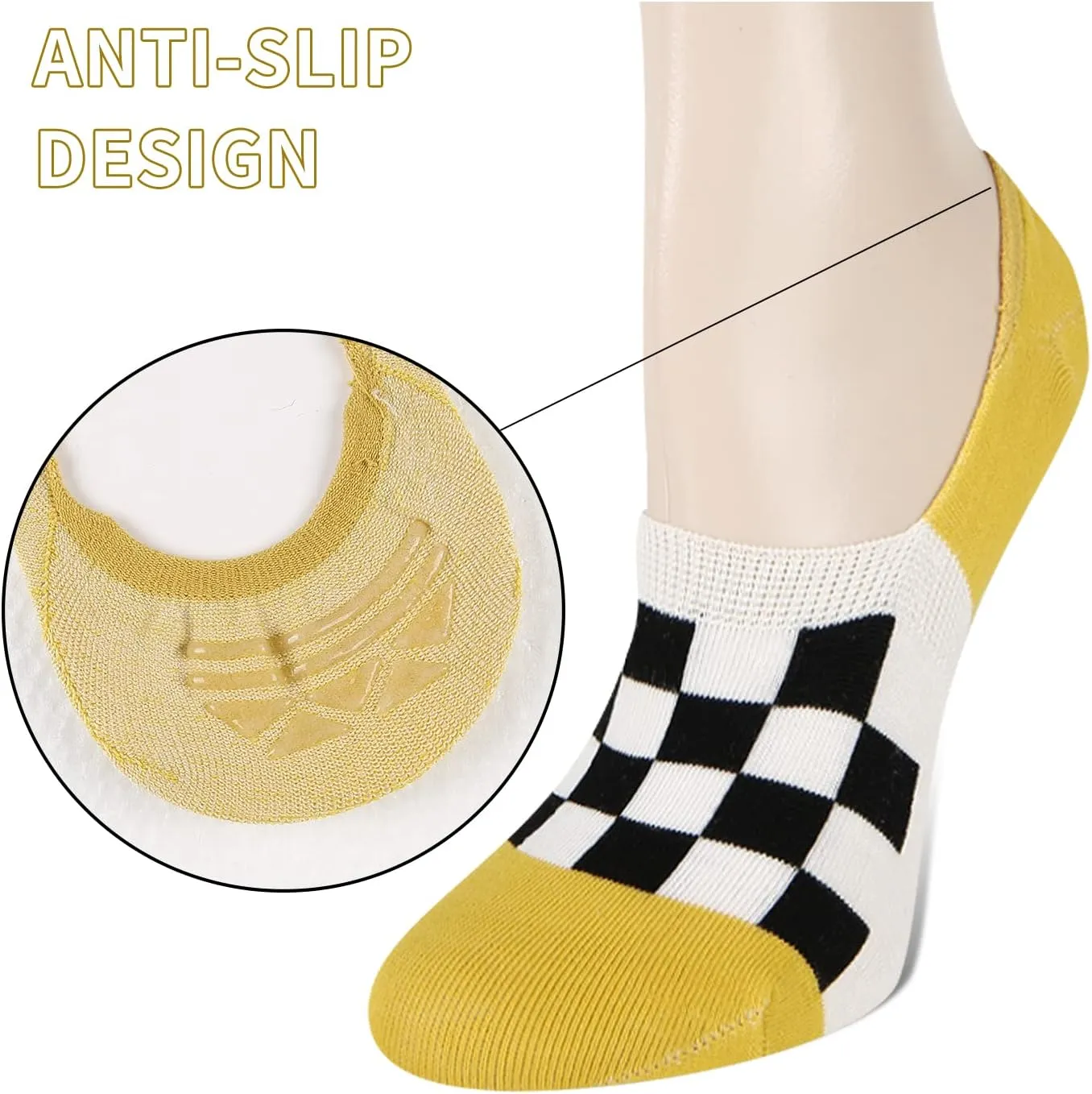 Benefeet Sox Womens Girls Cute No Show Liner Socks Non Slip Funny Patterned Low Cut Socks Novelty Cotton Loafer Footies Sock