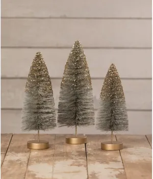 Bethany Lowe Midnight Shine Bottle Brush Trees, Set of 3