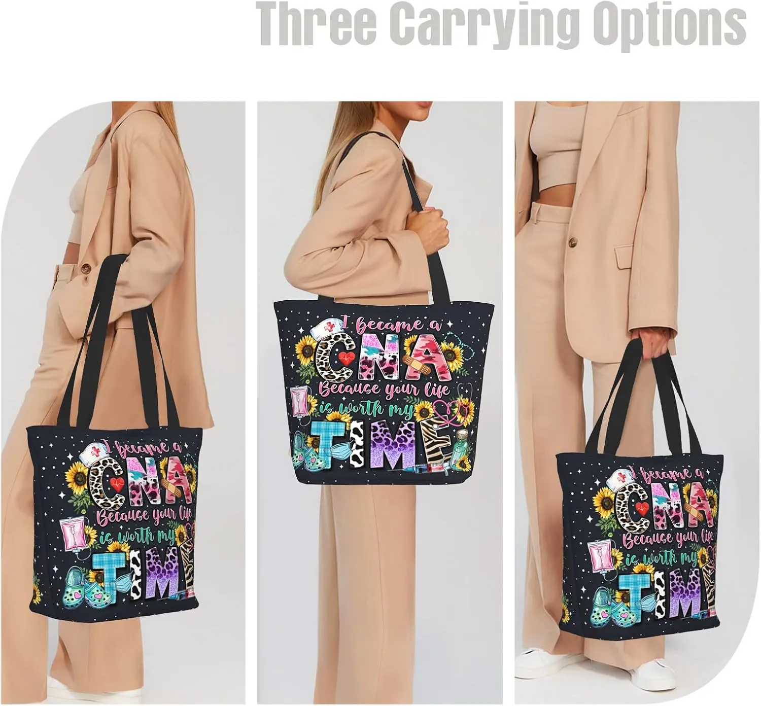 Bible Tote Bags for Women Christian Tote Bags Reusable Shoulder Bag Church Bags Christian Gifts for Women Work