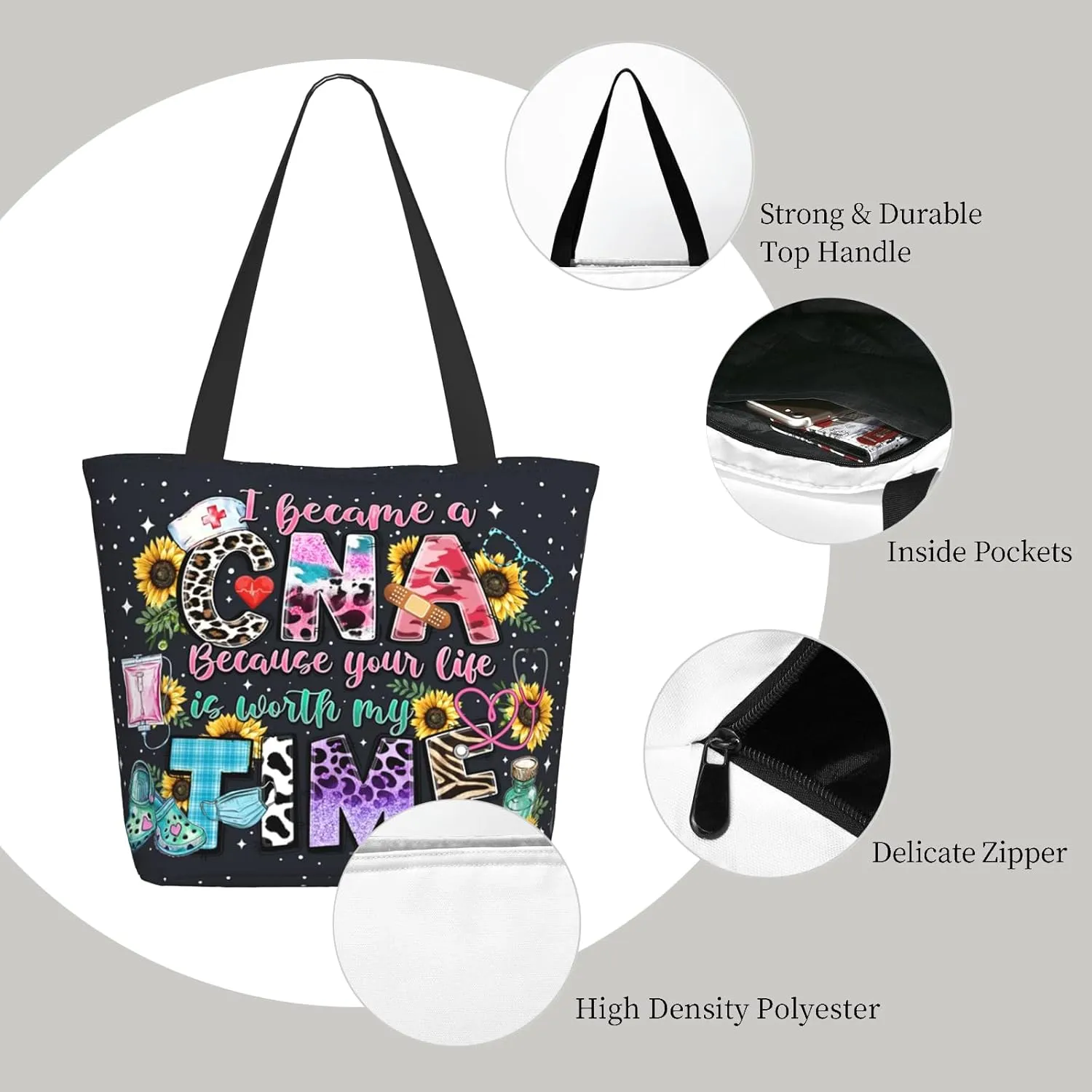 Bible Tote Bags for Women Christian Tote Bags Reusable Shoulder Bag Church Bags Christian Gifts for Women Work