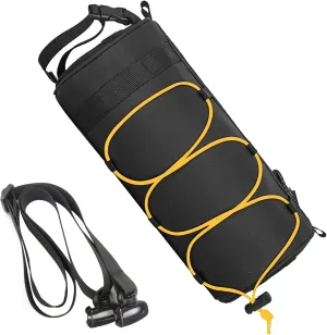 Bike Handlebar Bag Bicycle Handle Bar Bag Handy Front Bike Bags Handlebar Storage Pouch Pack with Shoulder Strap Little Mountain Road Bike Barrel Bag (Yellow)