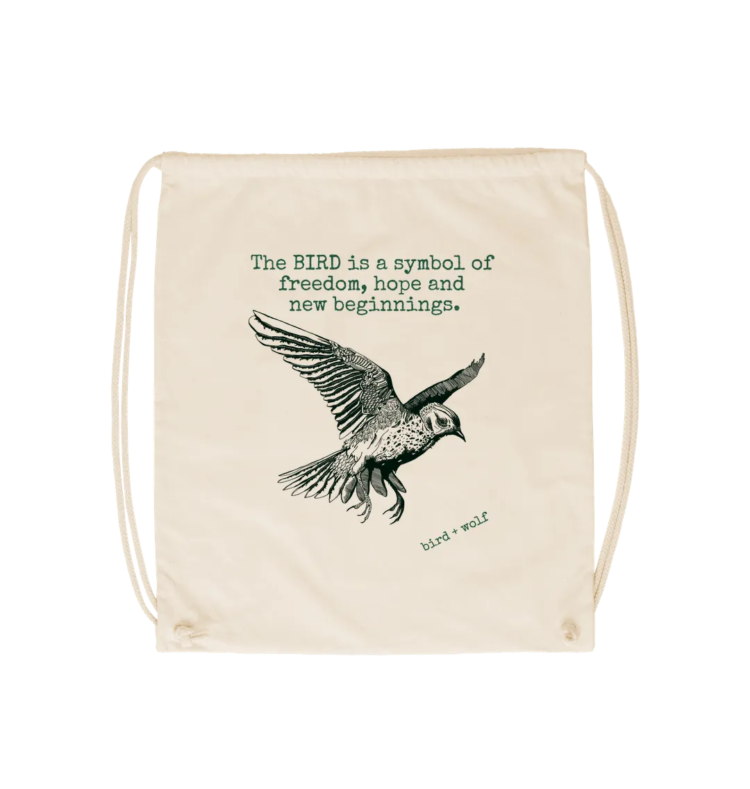 Bird Symbolism Drawstring Bag