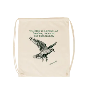Bird Symbolism Drawstring Bag