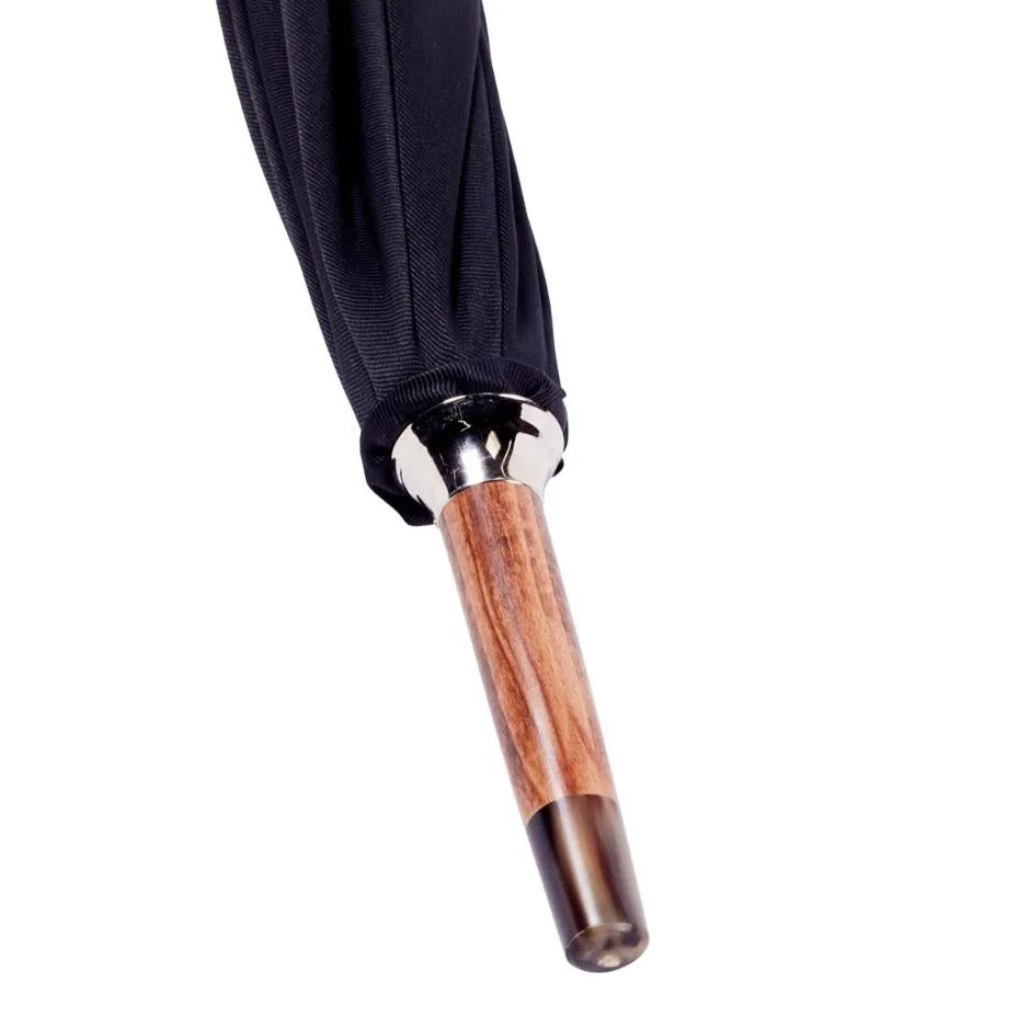Black Canopy Umbrella with Malacca Handle
