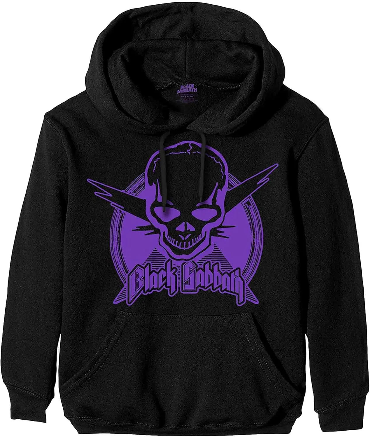 Black Sabbath Hoodie Aviation Skull Band Logo Official Mens Black Pullover Size XXL
