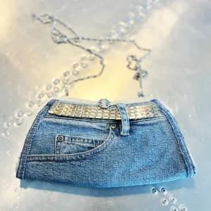 Blue Denim Jeans Clutch