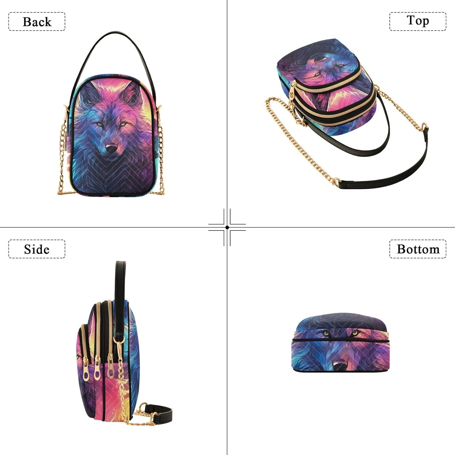 Blue Snowflakes over a Snowy Space Womens Crossbody Bags, Small Crossbody Bag with Strap, Comfortable Crossbody Bags