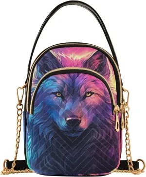 Blue Snowflakes over a Snowy Space Womens Crossbody Bags, Small Crossbody Bag with Strap, Comfortable Crossbody Bags