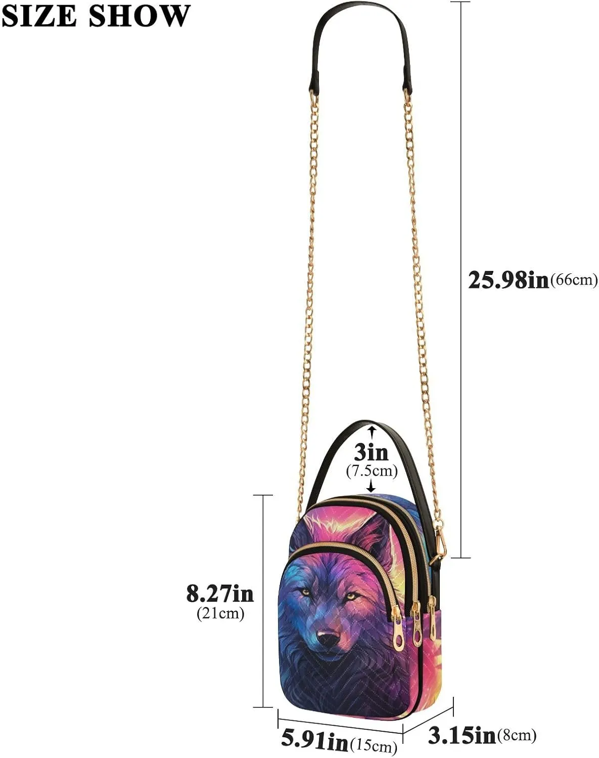 Blue Snowflakes over a Snowy Space Womens Crossbody Bags, Small Crossbody Bag with Strap, Comfortable Crossbody Bags