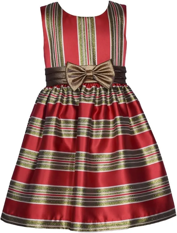 Bonnie Jean Christmas Dress with Red Cardigan for Baby, Toddler, Little and Big Girls