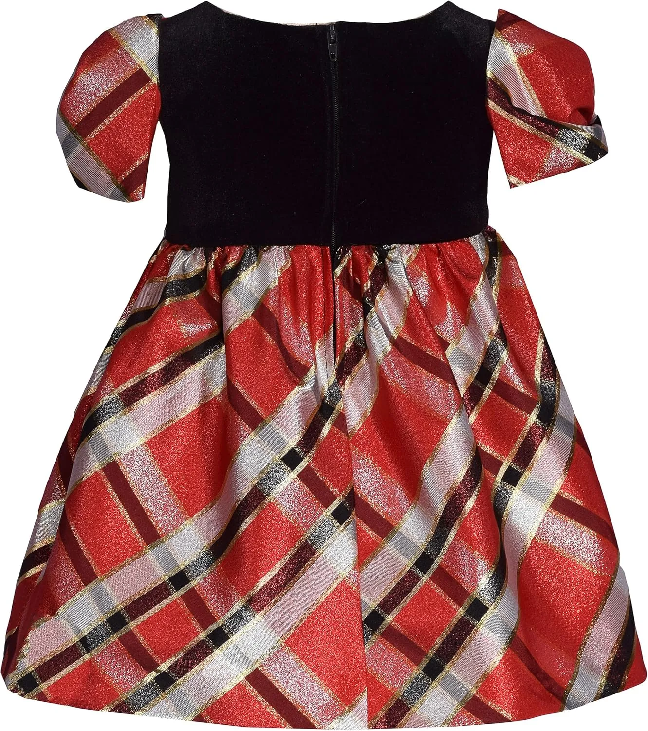 Bonnie Jean Girl's Christmas Dress - Holiday Plaid Dress for Baby, Toddler and Little Girls