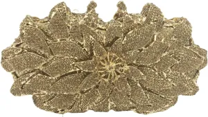 Boutique De FGG Flower Rhinestones Clutch Evening Bags for Women Formal Party Crystal Clutch Purse Wedding Handbags,Mini