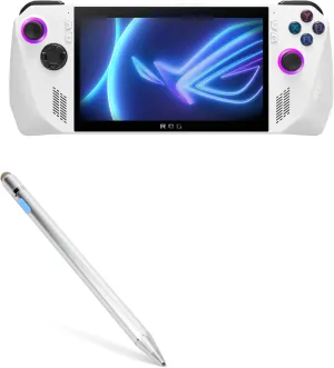 BoxWave Stylus Pen Compatible with ASUS ROG Ally Z1 Extreme - AccuPoint Active Stylus, Electronic Stylus with Ultra Fine Tip - Metallic Silver