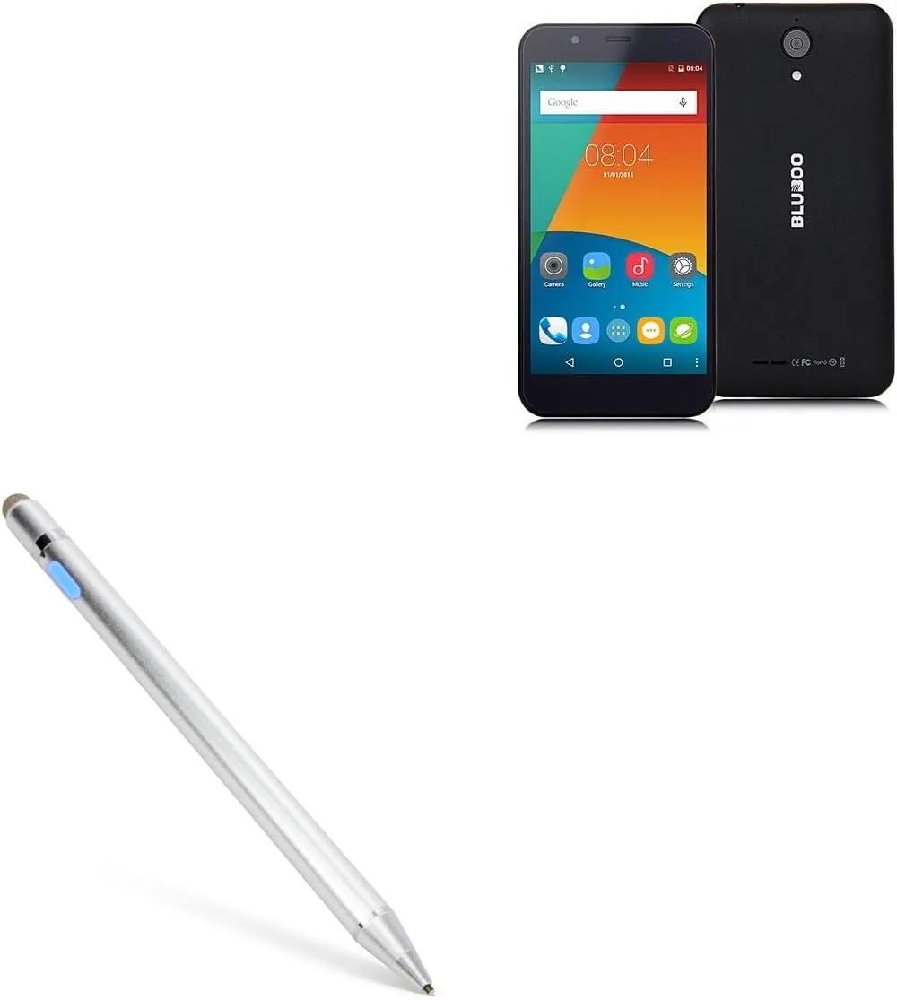 BoxWave Stylus Pen Compatible with Bluboo Xfire - AccuPoint Active Stylus, Electronic Stylus with Ultra Fine Tip - Metallic Silver