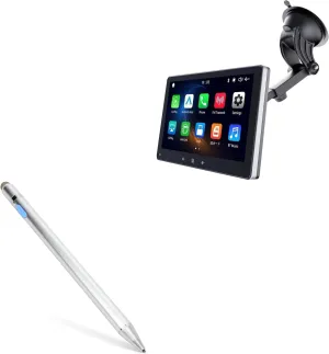 BoxWave Stylus Pen Compatible with Eonon E20S - AccuPoint Active Stylus, Electronic Stylus with Ultra Fine Tip - Metallic Silver