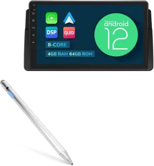 BoxWave Stylus Pen Compatible with Eonon E46A12S - AccuPoint Active Stylus, Electronic Stylus with Ultra Fine Tip - Metallic Silver