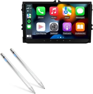 BoxWave Stylus Pen Compatible with Eonon VWA12S - AccuPoint Active Stylus (2-Pack), Electronic Stylus with Ultra Fine Tip - Metallic Silver