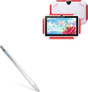 BoxWave Stylus Pen Compatible with Excelvan Q98 - AccuPoint Active Stylus, Electronic Stylus with Ultra Fine Tip - Metallic Silver