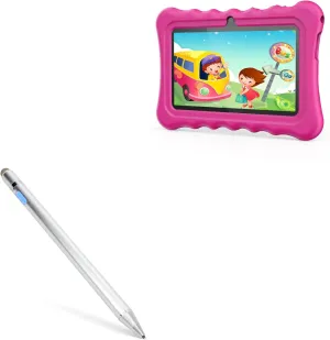 BoxWave Stylus Pen Compatible with Excelvan X77 - AccuPoint Active Stylus, Electronic Stylus with Ultra Fine Tip - Metallic Silver