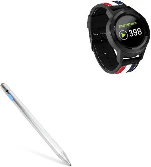 BoxWave Stylus Pen Compatible with GolfBuddy Aim W11 - AccuPoint Active Stylus, Electronic Stylus with Ultra Fine Tip - Metallic Silver