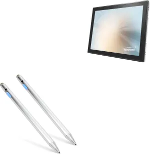 BoxWave Stylus Pen Compatible with Microtouch OF-150P-A1 (15 in) - AccuPoint Active Stylus (2-Pack), Electronic Stylus with Ultra Fine Tip - Metallic Silver