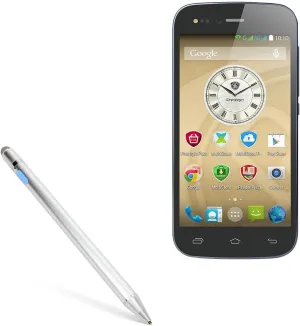 BoxWave Stylus Pen Compatible with Prestigio Grace X3 - AccuPoint Active Stylus, Electronic Stylus with Ultra Fine Tip - Metallic Silver