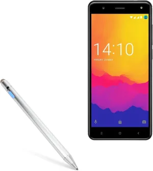 BoxWave Stylus Pen Compatible with Prestigio Muze E7 LTE - AccuPoint Active Stylus, Electronic Stylus with Ultra Fine Tip - Metallic Silver
