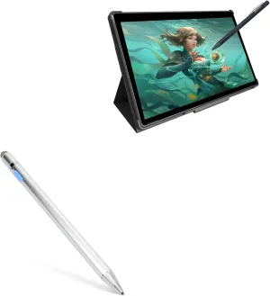 BoxWave Stylus Pen Compatible with Simbans PicassoTab XL (11.6 in) - AccuPoint Active Stylus, Electronic Stylus with Ultra Fine Tip - Metallic Silver