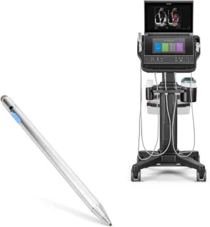 BoxWave Stylus Pen Compatible with Sonosite PX - AccuPoint Active Stylus, Electronic Stylus with Ultra Fine Tip - Metallic Silver