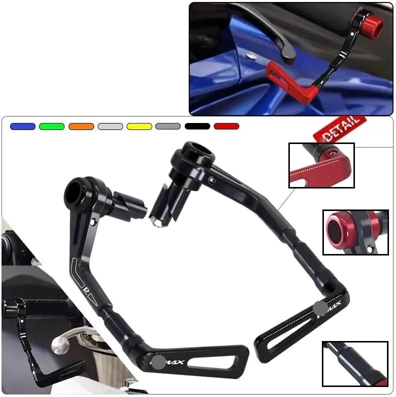 Brake Lever Guard Motorcycle Handlebar Grips Guard Brake Clutch Handguard Protection for NMAX NMAX155 NMAX125 for Grip Nmax125 155(Red)