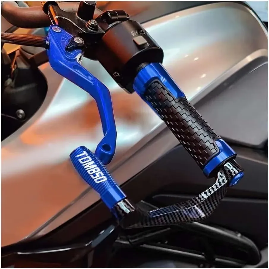 Brake Lever Guard Motorcycle Handlebar Handle Grips Guard Brake Clutch Lever Protector Aluminum for TDM850 TDM 850 1991-2002 2001 2000 1999(Lever Guard Gray)