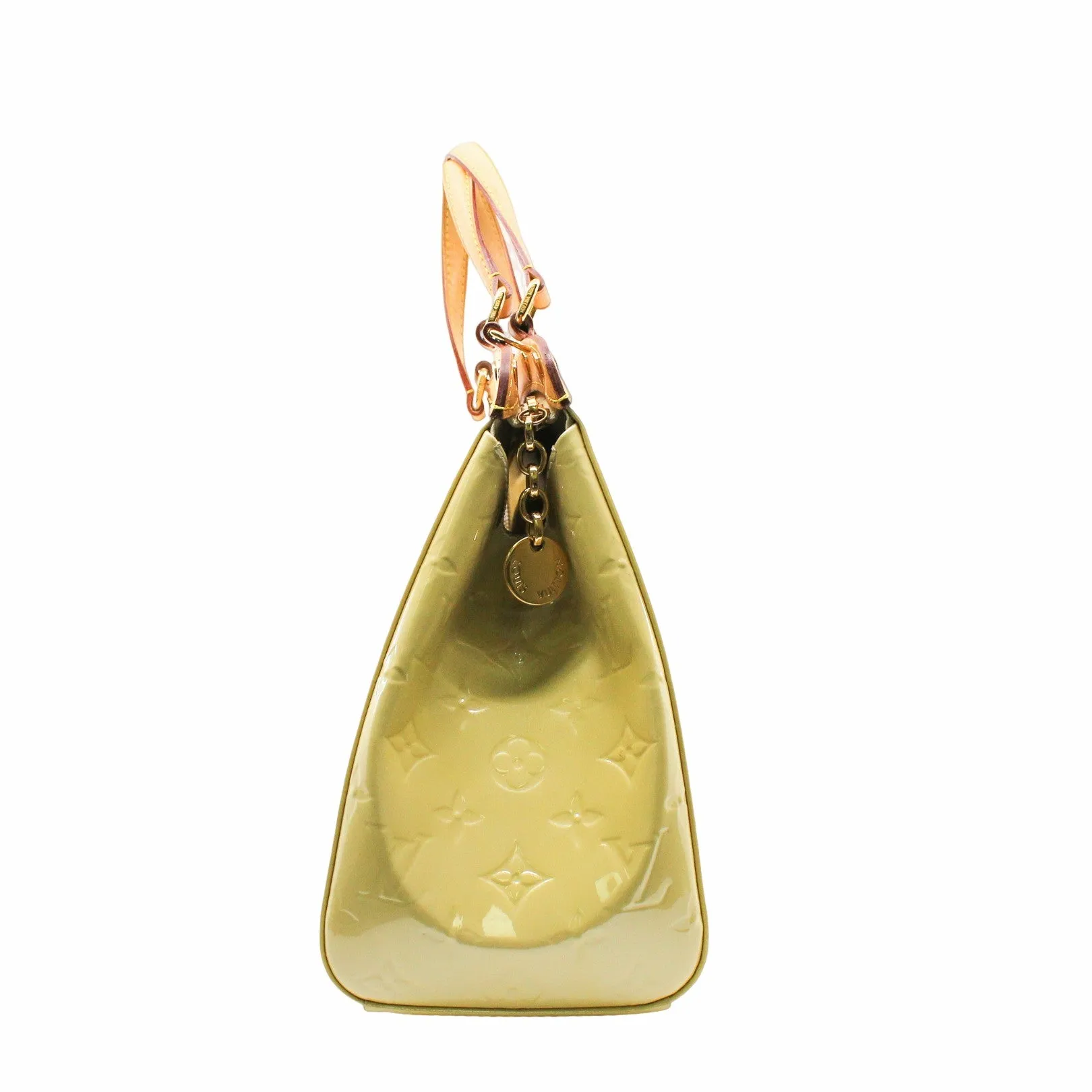 BREA HANDBAG MONOGRAM VERNIS MM NEUTRAL BEIGE