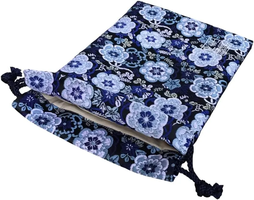 Brocade drawstring bag, lined with Nishijin brocade, 3, size M.