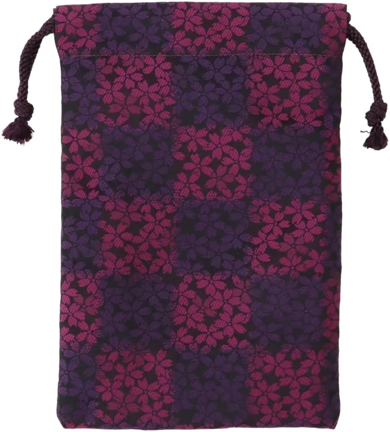 Brocade drawstring bag, lined with Nishijin brocade, 3, size M.