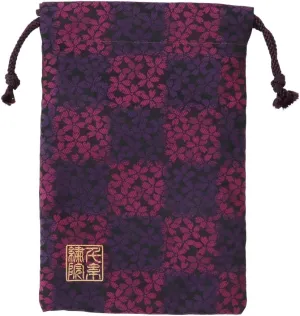 Brocade drawstring bag, lined with Nishijin brocade, 3, size M.