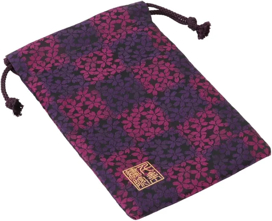 Brocade drawstring bag, lined with Nishijin brocade, 3, size M.