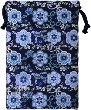 Brocade drawstring bag, lined with Nishijin brocade, 3, size M.