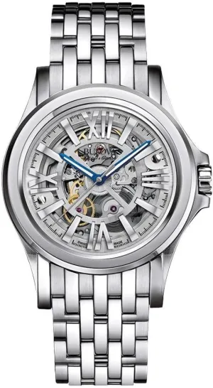 Bulova Men's 63A123 Kirkwood Analog Display Swiss Automatic Silver Watch