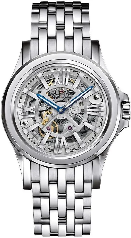 Bulova Men's 63A123 Kirkwood Analog Display Swiss Automatic Silver Watch