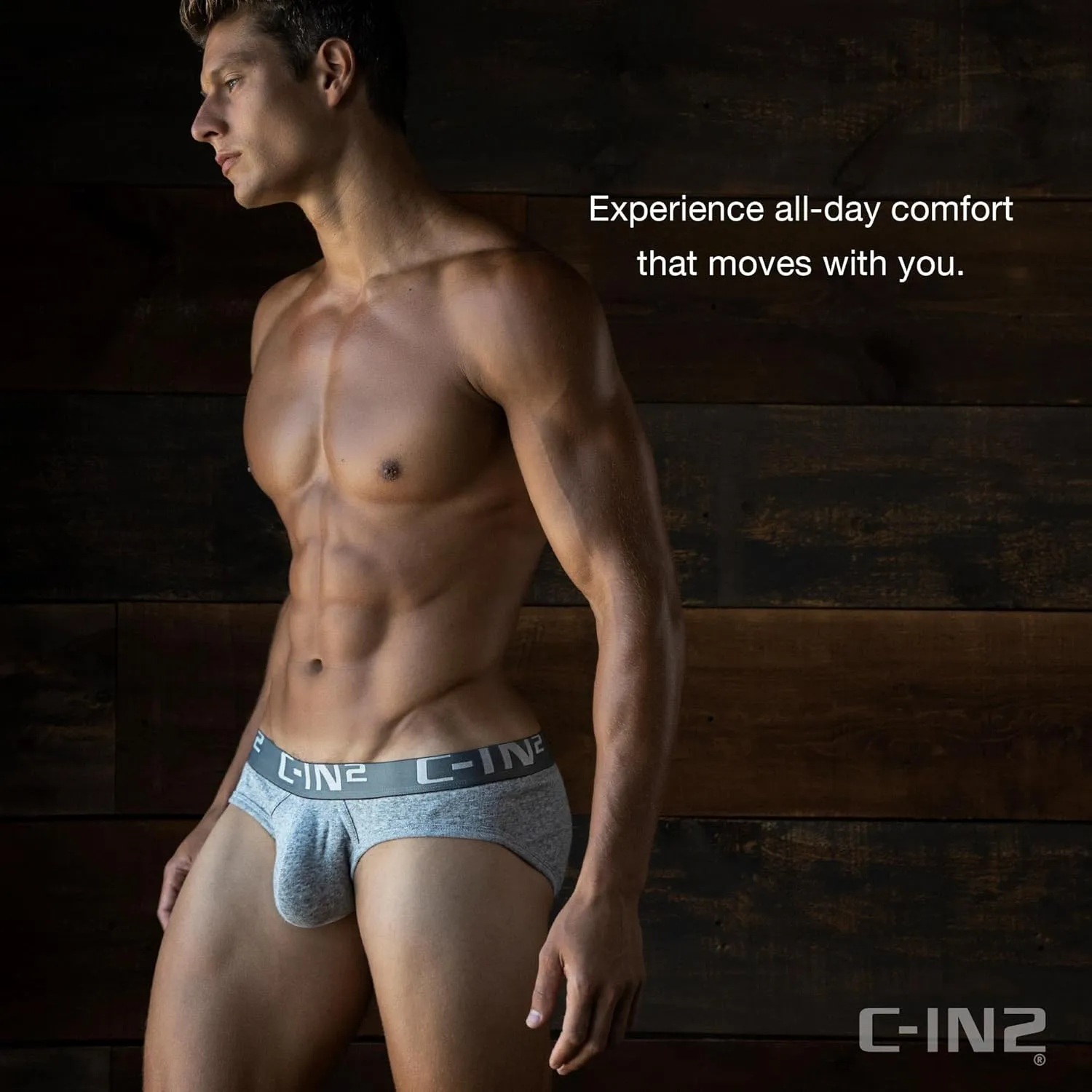 C-IN2 Men’s Cotton Low Rise Briefs Underwear | 2-Ply Center-Seam Contour Pouch