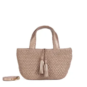 CA 1332 - OCTO TOP HANDLE BAG - METALLIC ROSE GOLD