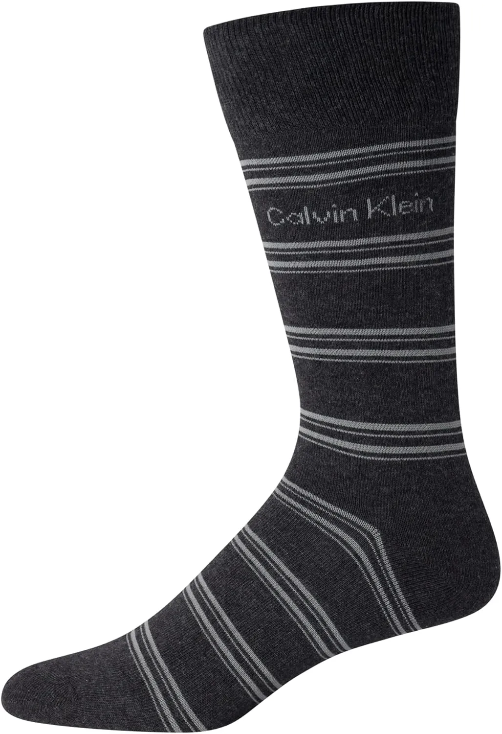Calvin Klein Men's Crew Socks - 8 Pack Cotton Blend Performance Patterned Dress Socks - Athletic Socks for Men (7-12)
