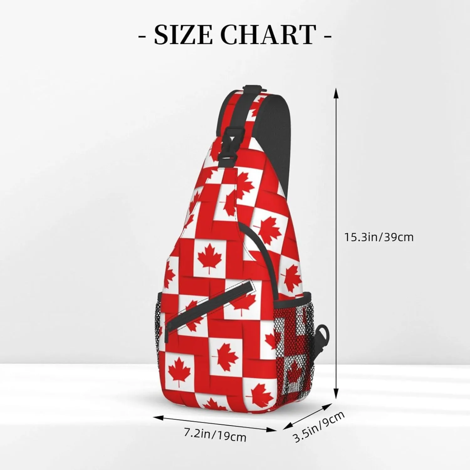 Canada Casual Daypack Bag Canada Flag Shoulder Bag Chest Bags Crossbody Bag Canadian Sling Backpack