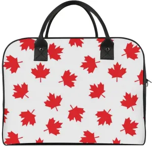 Canada Maple Leaf Duffle Bag for Travel Crossbody Sports Tote Gym Bag Shoulder Weekender Overnight Bag