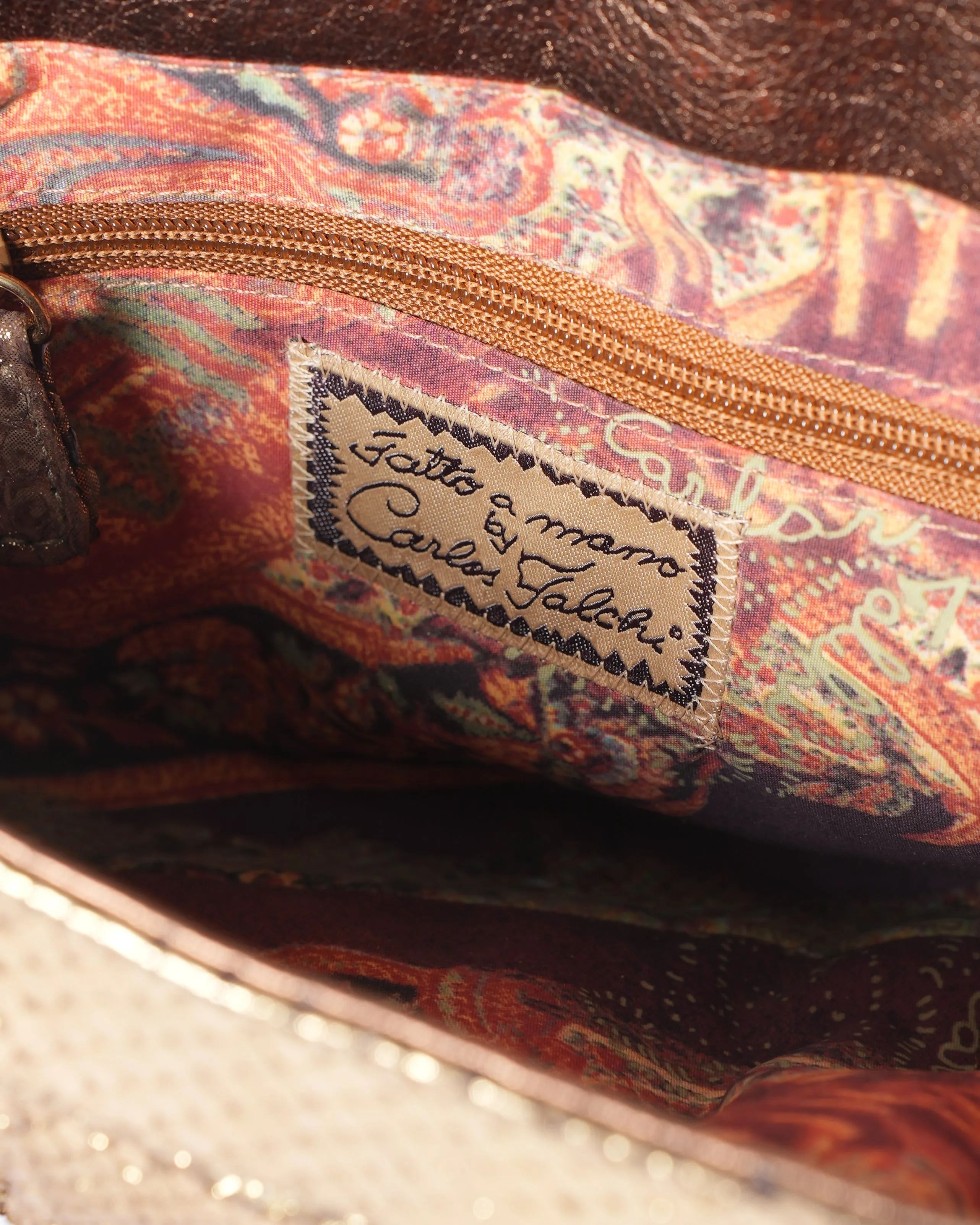Carlos falchi Golden Shoulder Bag