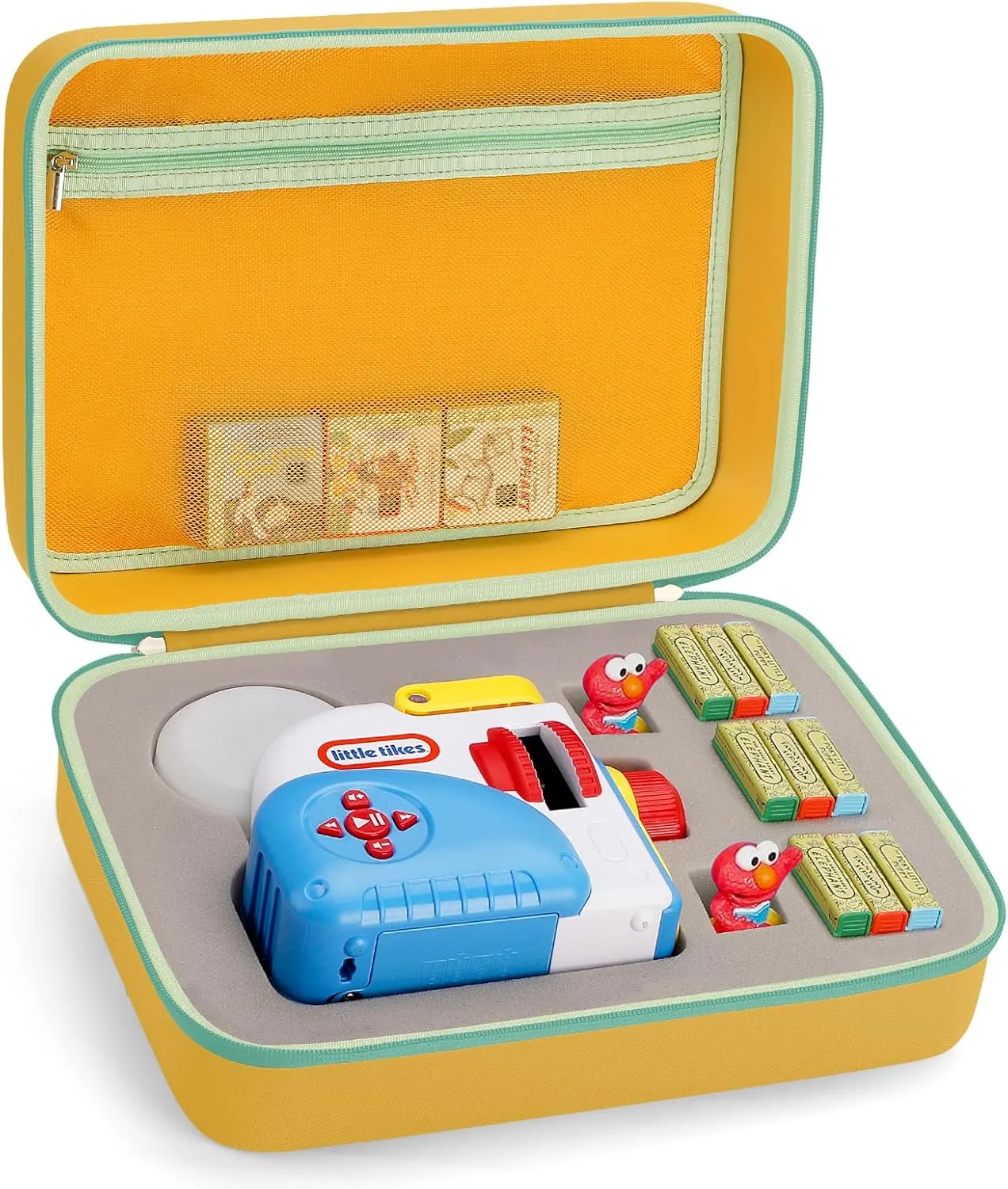 Carrying Case Compatible for Little Tikes Story Dream Machine Books Starter Set and Character ,Kids Toys Box for Storytime Audio Play Real for Storybook, Audio Play (Case Only) (Yellow Storytelling)