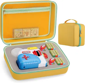 Carrying Case Compatible for Little Tikes Story Dream Machine Books Starter Set and Character ,Kids Toys Box for Storytime Audio Play Real for Storybook, Audio Play (Case Only) (Yellow Storytelling)