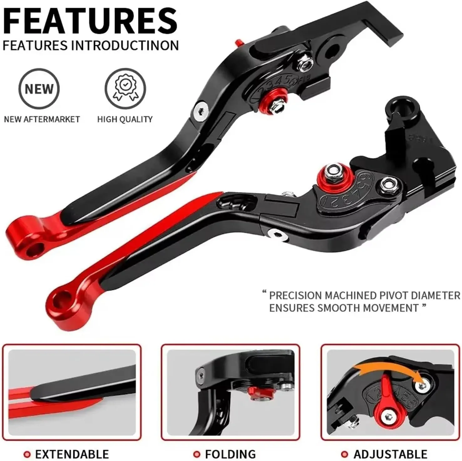 CBR250 RR Motorcycle Accessories Brake Clutch Levers Handlebar Handle Bar Hand Grips Ends for H┐ONDA CBR250RR C┐BR 250RR 2011-2018(N)