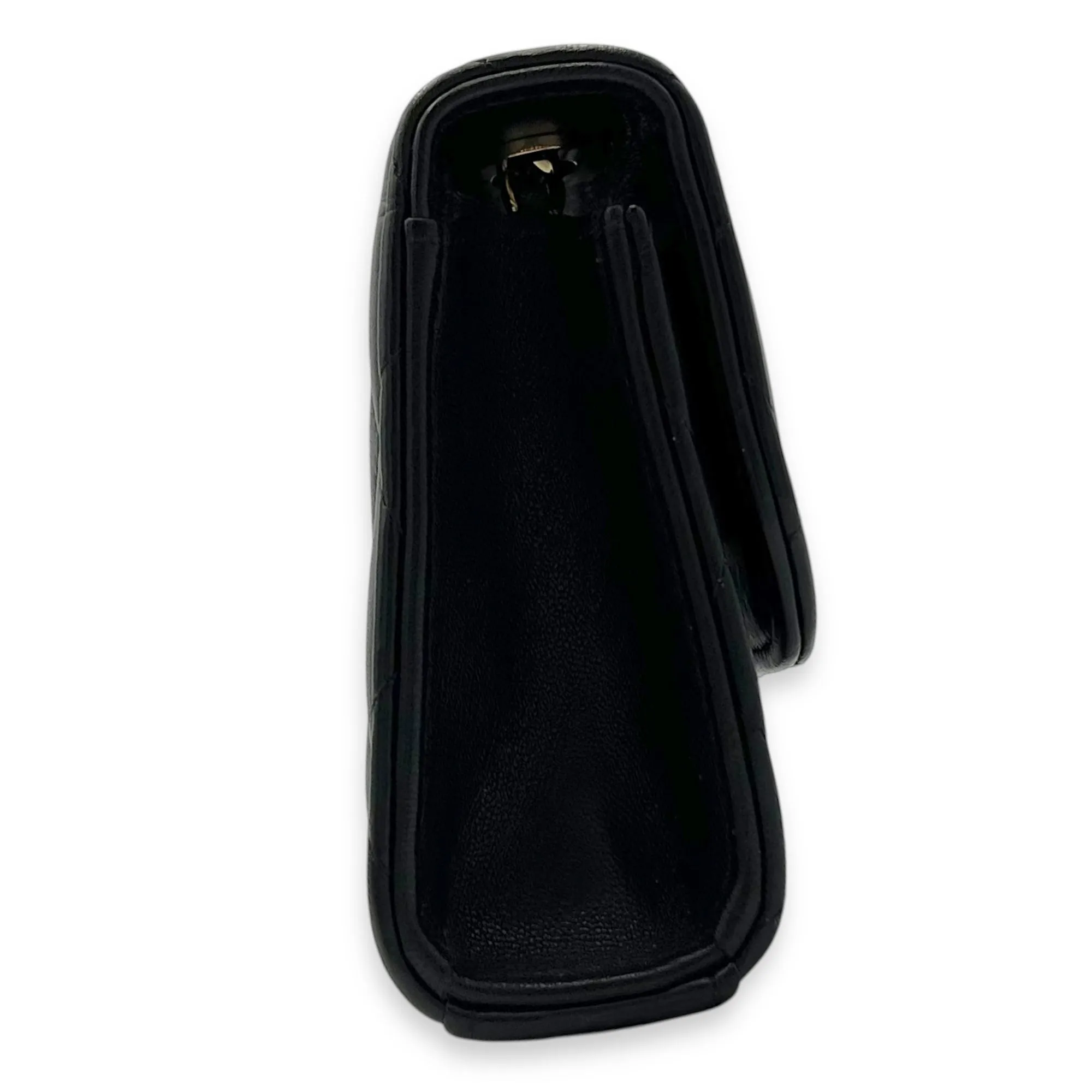 CC Crossbody Bag Black in Lambskin, Gold hardware
