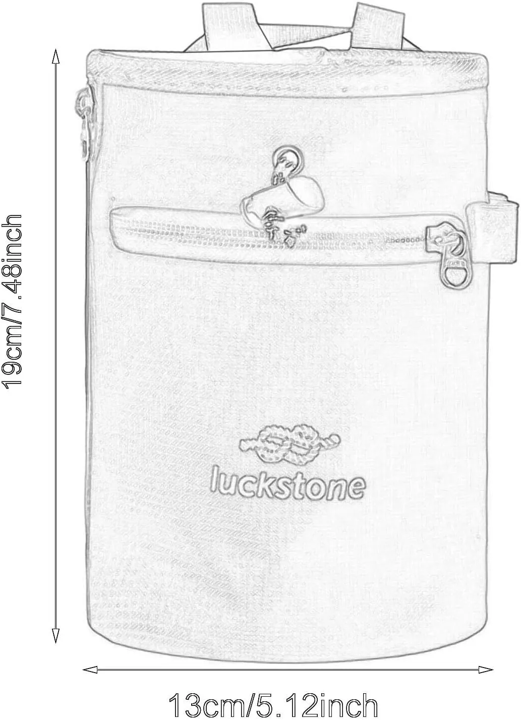 Chalk Bag Storage Pouch Drawstring Closure Practical Chalk Carrier Bag Waist Belt for Pole Dancing Weightlifting Gym Sports